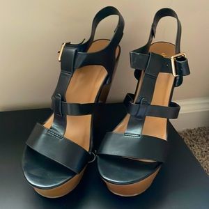 Black Charlotte Russe sandals with wedge